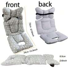 婴儿推车座椅衬垫 婴儿车坐垫 柔软透气 两面通用 适用于高脚椅 灰色