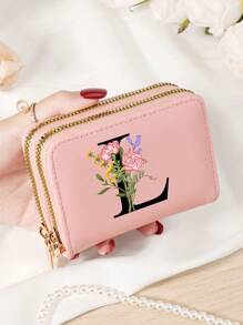 Burgundy Bag Charry Red Bag Wine Red Bag Large Capacity Multi Double Zipper Card Holder Wallet Business Card Holder Credit Card Holder Women For Women Wallet Mini Wallet Purse Wallet Card Wallet - Burgundy - View 37