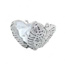 Small Butterfly Rhinestone Evening Bags Luxury Crystal Clutch Wedding Party Cocktail Handbag Purse - Silver - View 2