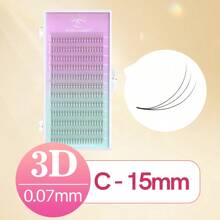 SONG LASHES 3D Sharp Thin Pointy Base Premade Fans Eyelash Extensions Make Up Tool For Salon Beauty C D Curl Lash Clusters, Eyelash Clusters, Individual Eyelashes, Lashes, Fake Lashes - Black - View 16