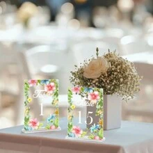 1PC Elegant Acrylic Tabletop Ornament With Customizable Content, Perfect For Weddings, Parties And Home Decor, Suitable For Halloween, Christmas, Valentine's Day, Thanksgiving Gifts Birthday Graduation - Multicolor - View 7