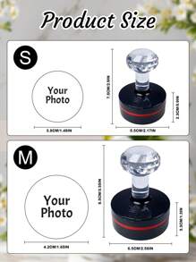 1/2 Stücke personalisierter runder Stempel, personalisierter Portrait-Stempel, individualisierter Foto/Gesichts-Holz-Gummistempel, personalisierte Bildstempel, individuell gestaltbarer Stempel, personalisierter Hochzeitsstempel, personalisierte Jahrestagsmarken, individualisierbare Haustier-Stempel, 2 Größen, Bürodekoration