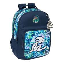 El niño Kook Double Backpack Adaptable To A Stroller With A Double Main Compartment And Zipper Closure - Double Backpack With A Reinforced Base And Padded And Adjustable HandlesDeliveryIn 24/48 Hours - Multicolor - Ver 2
