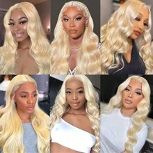 Human Hair Body Wave Bundles 613 Blonde Brazilian Virgin Human Hair 1/3 Bundles Human Hair Body Wave 613 Hair Extensions For Women