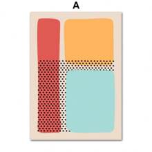 1 件抽象彩色线条墙面艺术帆布画简约海报和印刷品酒店酒吧图片画廊客厅家居装饰无框架