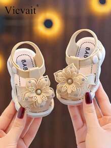 2025新款夏季韩版舒适女童凉鞋 - 白色 - 查看 2