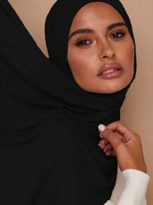 1 förpackning premium jersey hijab-set för kvinnor, 5 st huvuddukar + 2 st hårspännen, muslimska turbaner, hijab för fritidsbruk, andningsbar sjal, halsduksset, presentförpackning, julklapp - Muslimsk lång halsduk 5-delad set - Visa 8