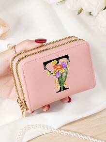 Burgundy Bag Charry Red Bag Wine Red Bag Large Capacity Multi Double Zipper Card Holder Wallet Business Card Holder Credit Card Holder Women For Women Wallet Mini Wallet Purse Wallet Card Wallet - Burgundy - View 111