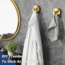 Suction Cup Hooks For Shower,Shower Hooks For Inside Shower, Suction Cup Hooks For Wreaths On Glass,Windows,Tile,Mirrors,Metals,Towel Hooks For Bathrooms For Hanging Towels, Robe, Loofah-Gold(4 Pack) - Gold - View 6