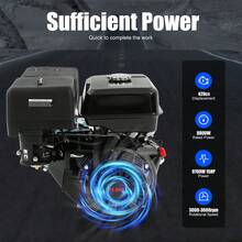 ZhdnBhnos 420CC Gasoline Engine 4 Stroke 15HP OHV Petrol Water Pump Engine 9700W Vibrators Engine Generators Engine Dosing Machines Engine - Black - View 1