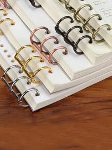 2 piezas de anillos para encuadernación de libros, anillos sueltos para hojas sueltas, anillos abiertos para calendario, diario, colores surtidos, anillos de hojas sueltas de fácil apertura y cierre, accesorios de calendario