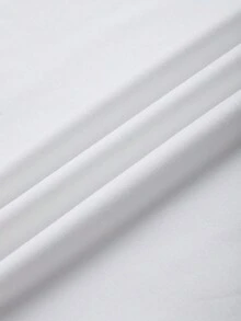 Rose Flower & Text Print Round Neck Short Sleeve T-Shirt For Women - White - View 6