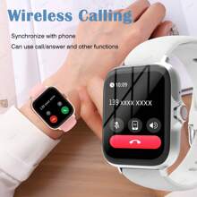 MixtataDi Smart Watch, Wireless Calling /Dial, Multi -Sport Mode, Calling Reminder And Rejection, SiMs Reminder, Custom WallpaperFor IOS/Andriod - Black - View 2