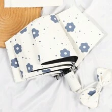 1pc Auto Open/Close Sunshade Parasol Umbrella, Foldable Weather-Proof Dual Use Rain & Sun Umbrella For Travel