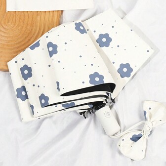 1 件自动打开/关闭遮阳伞，可折叠防风雨两用遮阳伞，适合旅行