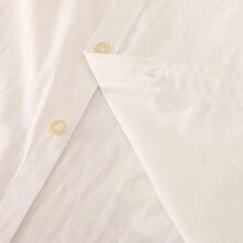 Camisa blanca con camiseta interior para niño, de estilo minimalista y casual para uso diario - Blanco - Ver 5