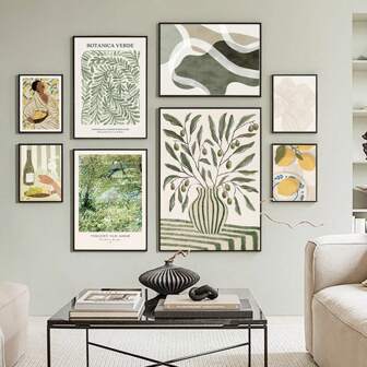 1st skandinavisk Minimalistisk Boho Väggkonstaffischer Abstrakt dekorativ målning HD Canvastryck Hem Sovrum Vardagsrum Dekoration Ingen ram