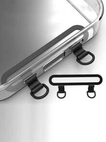 1pc Stainless Steel Double Buckle Cell Phone Lanyard - Multicolor - View 7