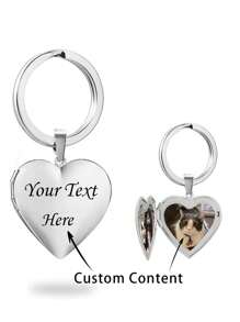 Llavero personalizado de acero inoxidable, regalo para amante, aniversario, Navidad, Día de San Valentín, Halloween, Día de la Madre, Día del Padre