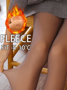 1pc 220g/80g/300g Women's Spring And Autumn Silk Stockings, Black Transparent Long Socks, Plus Size Leggings, Autumn And Winter Thick Plush Warm Bottoming Leggings And Pantyhose, Winter Work And Business Tight Pants (Suitable For -5-15 ° C)