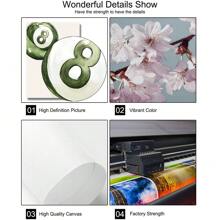 1/2pcs Unframed Green Cheetah Lucky 8 Pool Ball Y2K Preppy Art Poster Aesthetic Coquette Girly Room Decor Funky Painting Canvas Print Minimalist Wall Picture For Dorm,College Apartment,Living Room,Bedroom,Modern Home Decoration