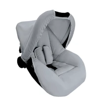 Combo - Baby Car Seat Cover, Sun Protection Hood And Belt Protectors - Various Colors - Grey - View 2