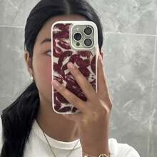 Funda para teléfono de acrílico con labios rojos, compatible con Apple 12 Mini/13 Mini/14/15 Plus/7P/11 Pro, adecuado para parejas