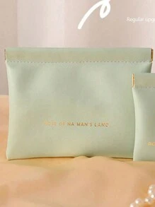 1/2pcs Data Cable Storage Bag, Auto-Buckle Earphone Charger Lipstick Portable Organizer Pouch, Compact Travel Cable Management Bag, Travel Essentials Accessories - Green - View 7