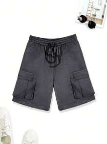 Pantalones cortos cargo de moda para hombres, sueltos