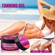 100g/3.52 Fl.Oz After Sun Tanning Gel, Hydrating & Moisturizing, Helps To Create Natural-Looking Summer Tan, Nourish And Reduce Wrinkles, Achieve Even Tanning Effect, Prevent Sun-Induced Skin Aging, Suitable For Beach & Outdoor Activities In Summer