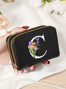 Burgundy Bag Charry Red Bag Wine Red Bag Large Capacity Multi Double Zipper Card Holder Wallet Business Card Holder Credit Card Holder Women For Women Wallet Mini Wallet Purse Wallet Card Wallet - Burgundy - View 13