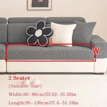 1pc Plush Jacquard Anti-Slip Sofa Seat Cushion Cover, Waterproof, Soft & Skin-Friendly, Pet-Proof, Elastic Sofa Slipcover, Suitable For L-Shaped Combination Sofa And 1/2/3/4 Seat Sofa, All Season - Dark Grey - View 15