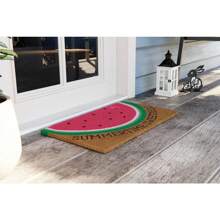 Beet It, Natural Fiber Doormat, Slip Mat Back - Watermelon - View 3