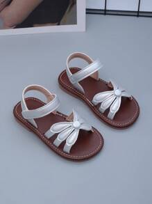 Fashionable Flat Open Toe Sandals - Comfortable, Soft, Super Fiber PU Hook And Loop, Suitable For Outdoor Activities - Silver - View 6