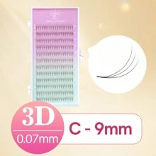 SONG LASHES 3D Sharp Thin Pointy Base Premade Fans Eyelash Extensions Make Up Tool For Salon Beauty C D Curl Lash Clusters, Eyelash Clusters, Individual Eyelashes, Lashes, Fake Lashes - Black - View 22