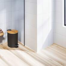 Well Home WELLHOME - 3 L 踏板水桶，帶黑色現代竹蓋。 24/72 小時內免費送貨 - 彩色 - 查看 3