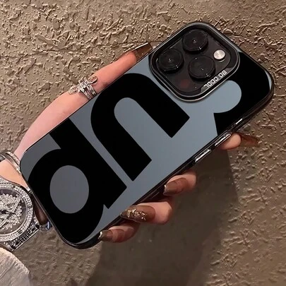 Ốp điện thoại chống sốc họa tiết chữ cái thời trang, 1 chiếc, tương thích với Apple 17, 17 Plus, 17 Pro, 17 Pro Max, 16, 16 Plus, 16 Pro, 16 Pro Max, 15, 15 Plus, 15 Pro, 15 Pro Max, 14, 14 Plus, 14 Pro, 14 Pro Max, 13, 13 Pro, 13 Pro Max, 12, 12 Pro, 12 Pro Max, 11, 11 Pro, 11 Pro Max, 7, 8, X, XS, Chống ô nhiễm, Thời trang, Chống nước, Chống sốc, Chống rơi, Chống trầy xước, Quà tặng mùa xuân, Tiệc tùng