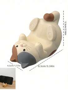 1个/2个猫形树脂桌面摆件，手机/平板电脑支架，房间装饰 - 彩色 - 查看 3