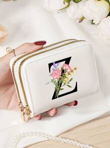 Burgundy Bag Charry Red Bag Wine Red Bag Large Capacity Multi Double Zipper Card Holder Wallet Business Card Holder Credit Card Holder Women For Women Wallet Mini Wallet Purse Wallet Card Wallet - Burgundy - View 17