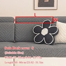 1pc Plush Jacquard Anti-Slip Sofa Seat Cushion Cover, Waterproof, Soft & Skin-Friendly, Pet-Proof, Elastic Sofa Slipcover, Suitable For L-Shaped Combination Sofa And 1/2/3/4 Seat Sofa, All Season - Dark Grey - View 14