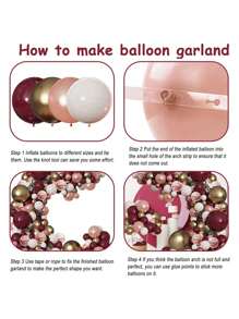 146 件勃艮第气球和花环套装，适用于生日、婚礼、家居装饰、盛大开幕、拱门气球