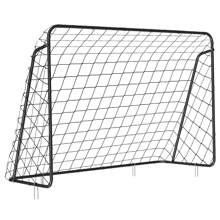 SONGMICS Quick Set Up Football Goal For Garden, Park, Beach, Iron Tubes And Polyethylene Net - Black - View 6