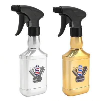 350毫升美发师喷雾瓶，沙龙美发空瓶，持续喷雾，可重复灌装，电镀浇水壶，返校、旅行和度假必备，女士美发配件