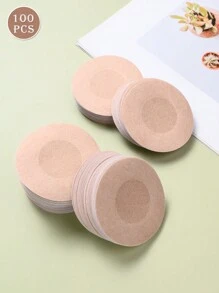 100pcs Disposable Nipple Covers, Seamless Breathable Self-Adhesive Invisible Bra, Women's Lingerie & Underwear Accessories,Private Party Evening Gown Breast Nipple Patch, Disposable Women's Clothing Accessories