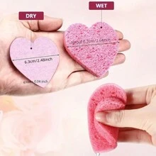 10/30/50/100pcs Heart Shape Facial Sponge,Esthetician Supplies- Pink Deep Cleaning Absorbent Compressed Facial Sponges Face Cleansing Sponge Powder Puff For Facial Massages & Daily Beauty Routine Compressed Facial Sponges Gifts