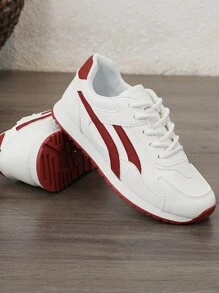 Nuevos tenis de mujer para primavera/otoño de estilo urbano, con plataforma, respirables, de color block y suela vulcanizada para uso casual