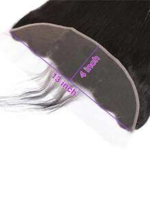 13x4 蕾丝前额直发人发 1 件/包 预拔透明蕾丝前额人发 未加工巴西处女人发蕾丝前额 自然色