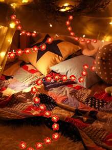 2PCS LED Valentine's Day Lights String Battery Operated, Valentines Decorations Heart Fairy Lights Romantic Decor Home Bedroom Valentines Day Decor
