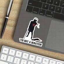 3-Inch "'Tis But A Scratch Sticker - Funny And Quirky -Themed Vinyl Sticker For Laptops, Notebooks, Water Bottles, Office Spaces, Gaming Consoles, And Humor Zones | Great For Movie Fans, Sarcasm Enthusiasts, Gamers, And Friends | Perfect Gift For Friends, Family, And Movie Lovers | Humorous Sticker For Meme Decor, Pop Culture Fun, And Relatable Humor" - 3inch/7.62cm - View 7