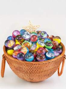 1/10/20PCS 32mm Space Bouncy Balls,Gold Dust Bouncy Balls,Glow-In-The-Dark Bouncy Balls,Glaze Bouncy Balls In Bulk,Space Themed Bouncy Balls Random Mix Color For Party Favors,Bag Fillers,Small Gift Ornaments Shake Cute Fun,Christmas Gifts,Party Favors,Gift Bag Fillers Things,Classroom Prizes,Bouncy Balls Bulk,Clear Balls,Sensory Ball - Multiple Colour - View 2